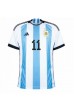 Fotbalové Dres Argentina Angel Di Maria #11 Domácí Oblečení MS 2022 Krátký Rukáv